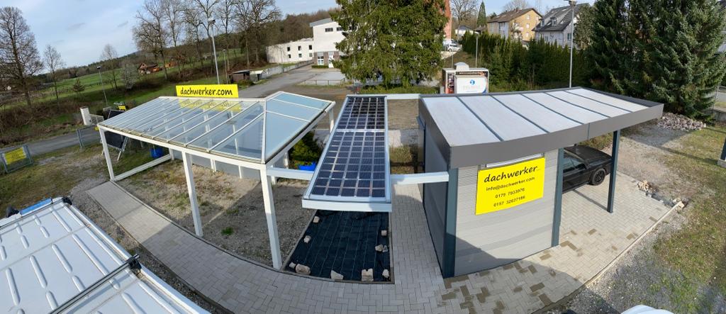 Musterfläche und Ausstellung für Terrassenüberdachungen und Carports: Entdecken Sie unsere Modelle live