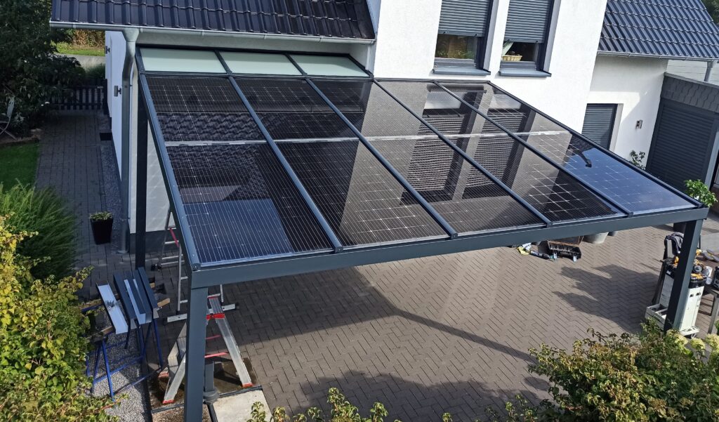 Solar Terrassendach für intelligente Energienutzung
