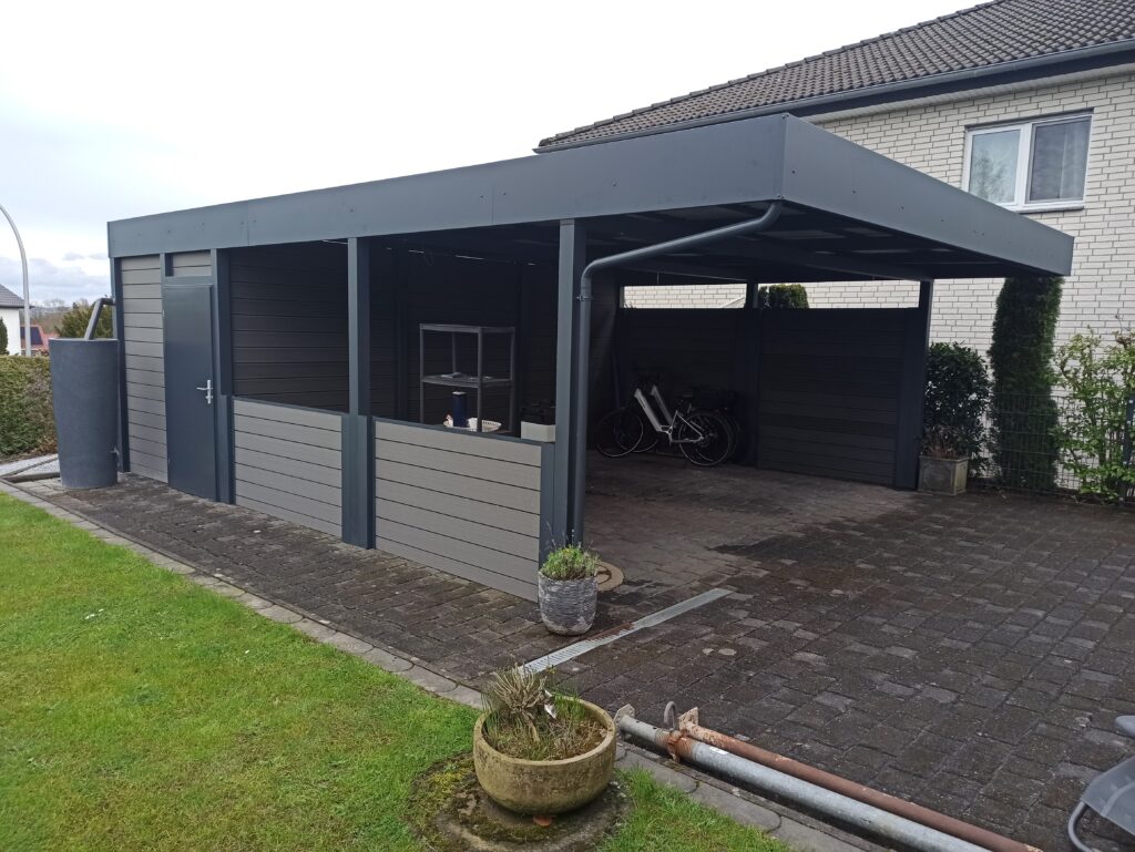 Aluminium Carport mit Abstellraum: Praktischer Schutz und zusätzlicher Stauraum